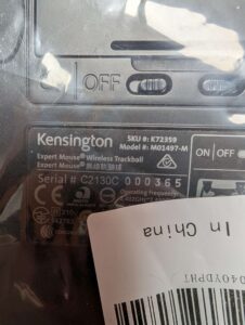 Kensington Expert Mouse Wireless Trackball, Model# M01497-M (Wifi or Bluetooth)