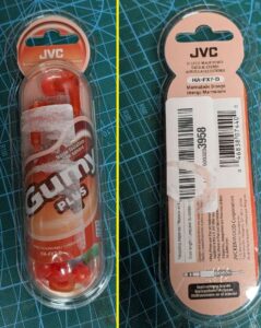 JVC Gummy Plus Wired Earbuds, Marmalade Orange