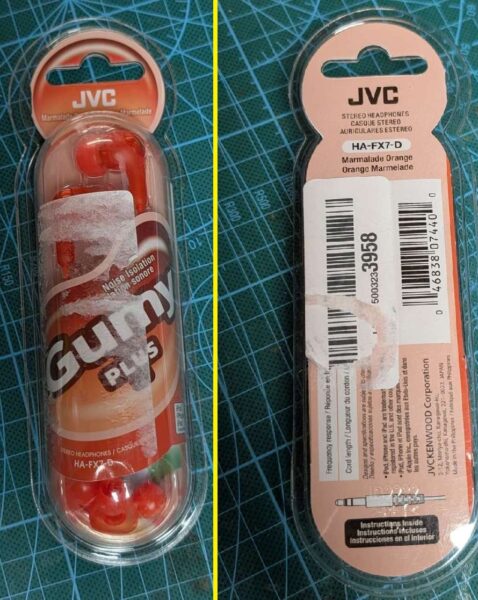 JVC Gummy Plus Wired Earbuds, Marmalade Orange