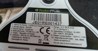 FTLab Continuous Radon Detector, RD200, like new, works.