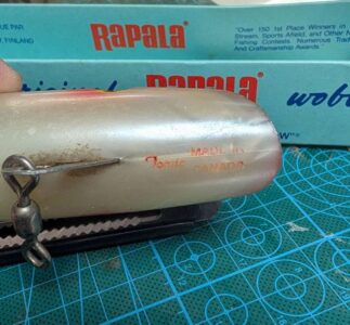 Tomic Plug, 6" Fishing Lure in an old Rapala Box