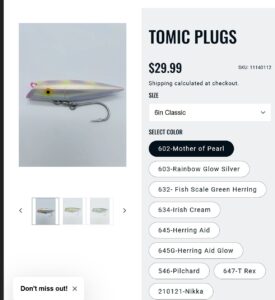 Tomic Plug, 6" Fishing Lure in an old Rapala Box