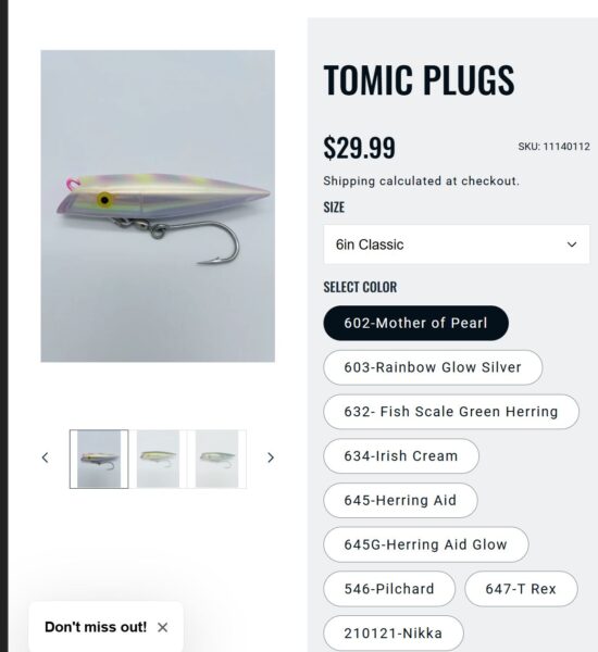 Tomic Plug, 6" Fishing Lure in an old Rapala Box
