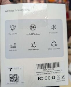 Lavalier Microphones, ECOMXIA WM265, used, working.