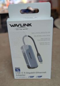 WAVLINK USB-C to 5Gbps Ethernet Adapter, new in box.