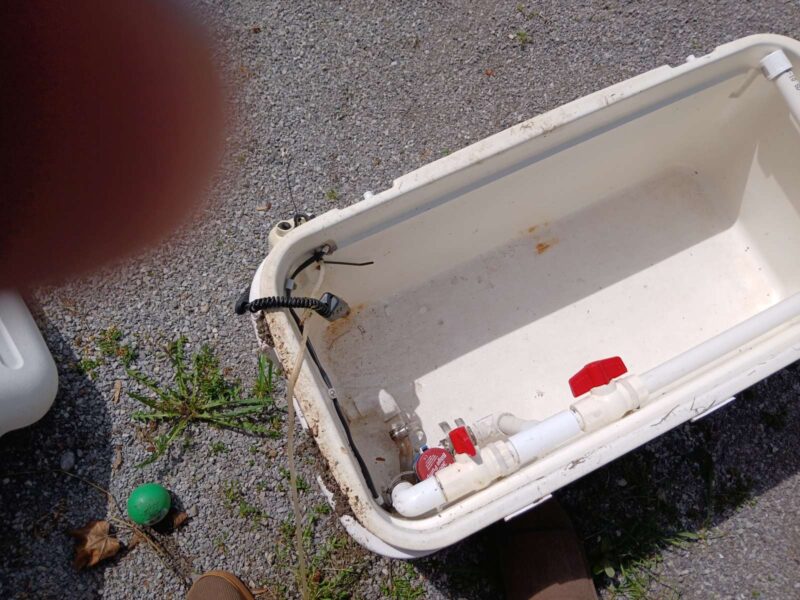 Homemade Fish & Bait Well. Used. Works.