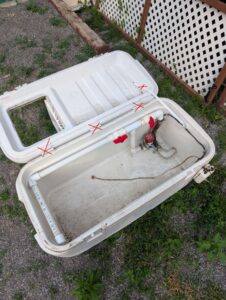 Homemade Fish & Bait Well. Used. Works.