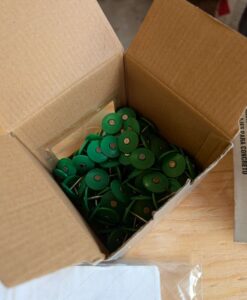 Plastic Cap Nails, 1", ~1/3rd of box of 250