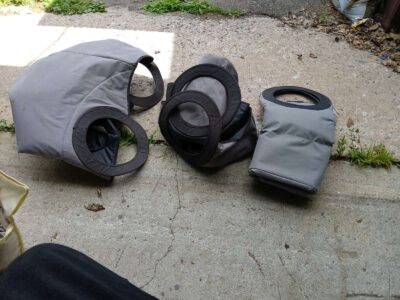 Laundry bags, grey