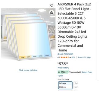 2' x 2' LED Panel, minor damage, works #1