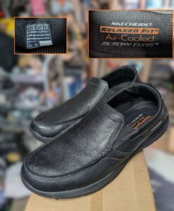 Skechers Relaxed Fit Memory Foam Black Loafers, Used