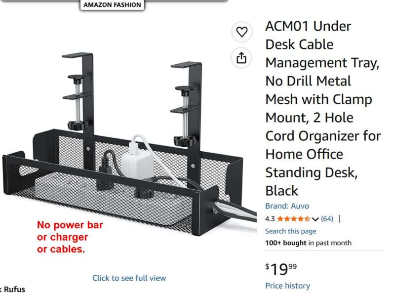 Under Desk Cable Tray