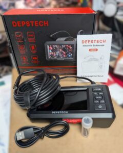 Depstech DS300 Endoscope, 1080P, 4.3" Screen, 16.5' semi-rigid cable, 32GB, appear new.