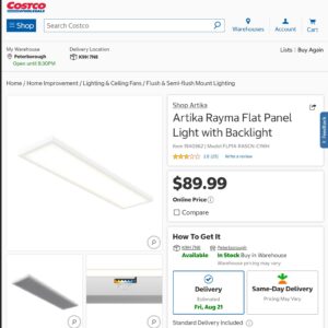 LED Panel Light, 2' x 4', used, working.