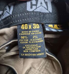 Caterpillar Work Pants, 40W x 30L, Brown, new.