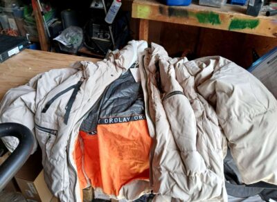 Women's Thickened Down Jacket, Beige, XXL, appears new.